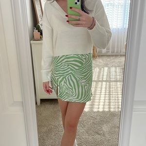 Zebra mini skirt